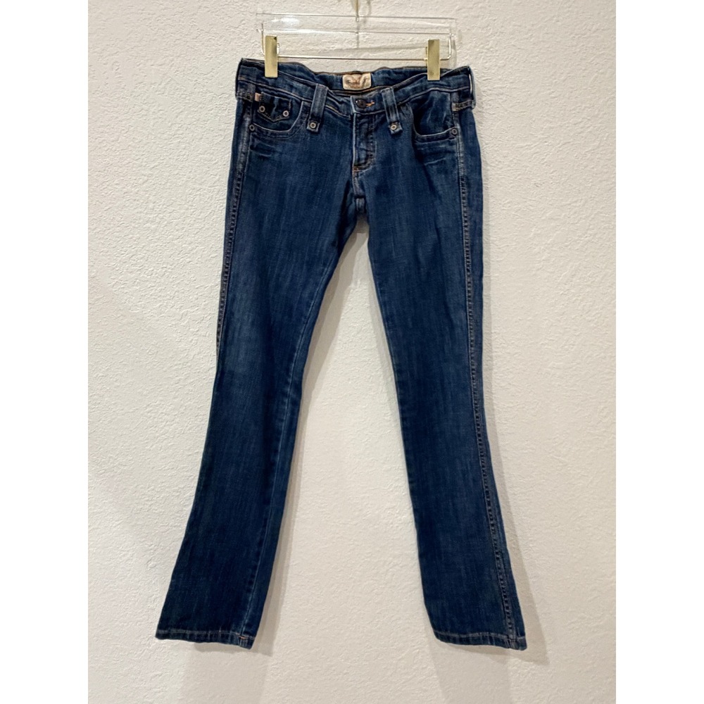 VTG Frankie B. Y2K Low Rise Straight Leg Jeans Blue Denim 6 2000's Hip Hugger